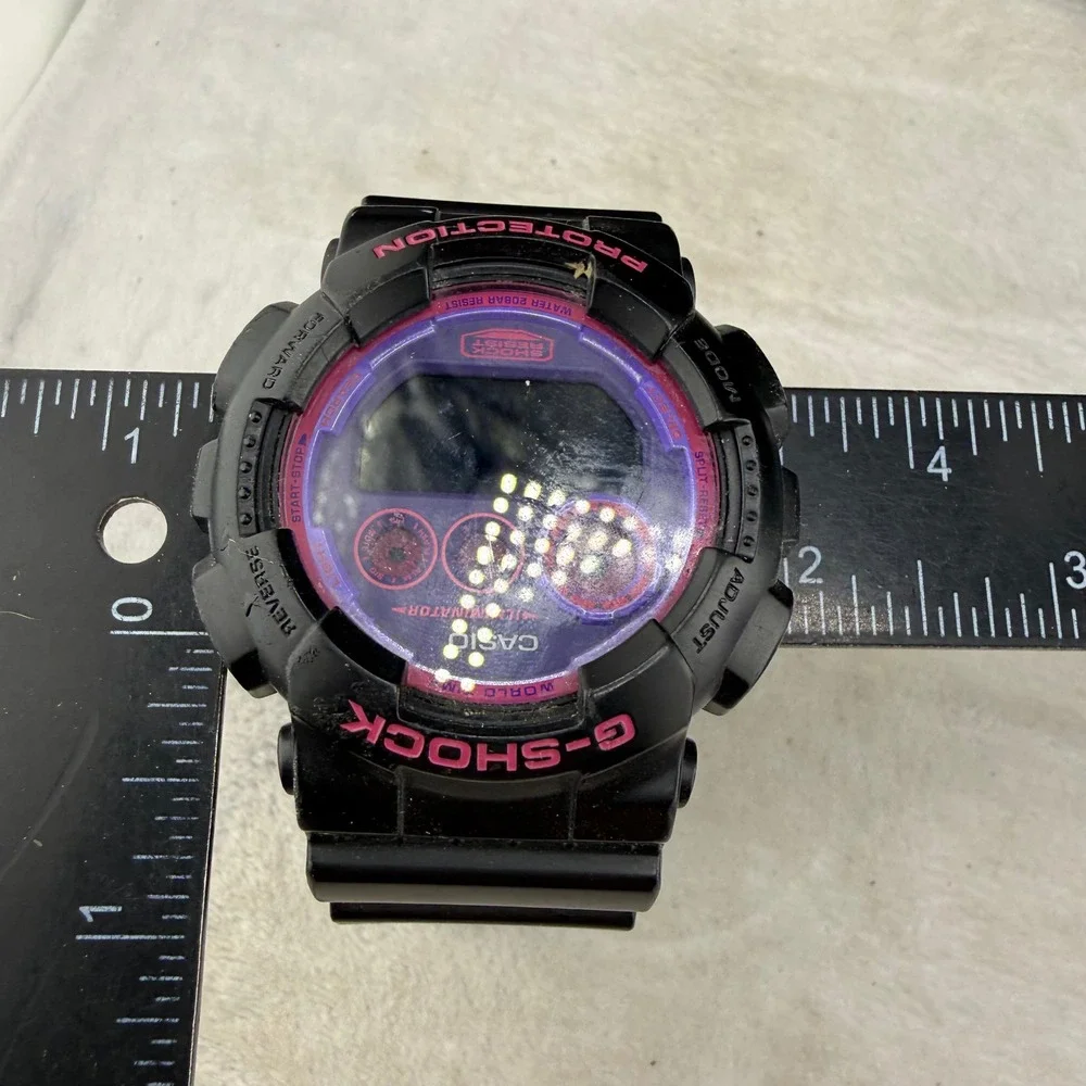Casio G-Shock GD-120N Watch Black Purple Pink NOT WORKING